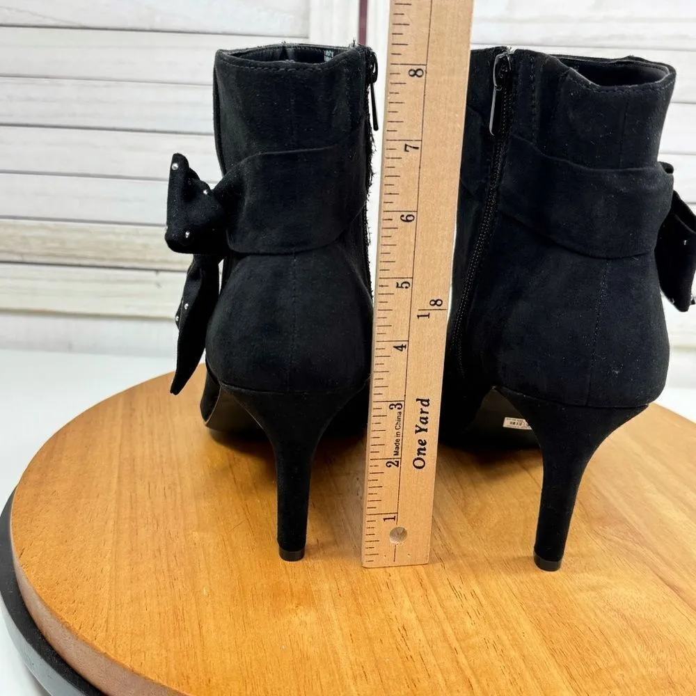 Torrid Studded Side Bow Ankle Boots Booties Black Microfiber‎ 9.5W - Image 8