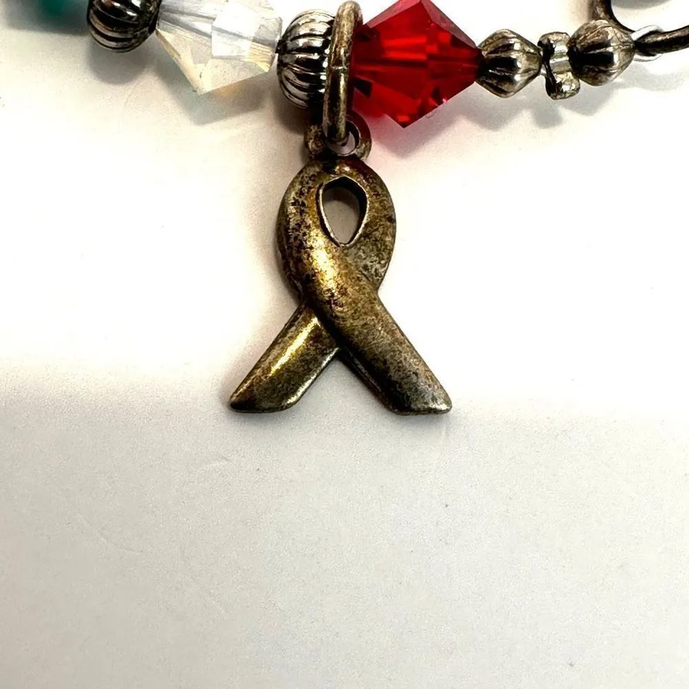 SIC Sterling silver Swarovski Crystal breast cancer awareness bracelet - Image 2