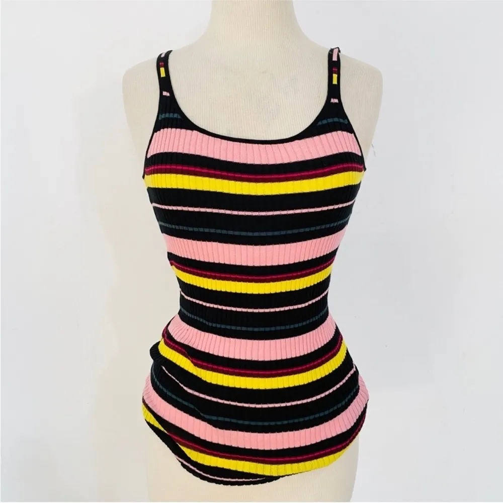 Apiece Apart 100% cotton fine rib stripe tank NEW - Image 2