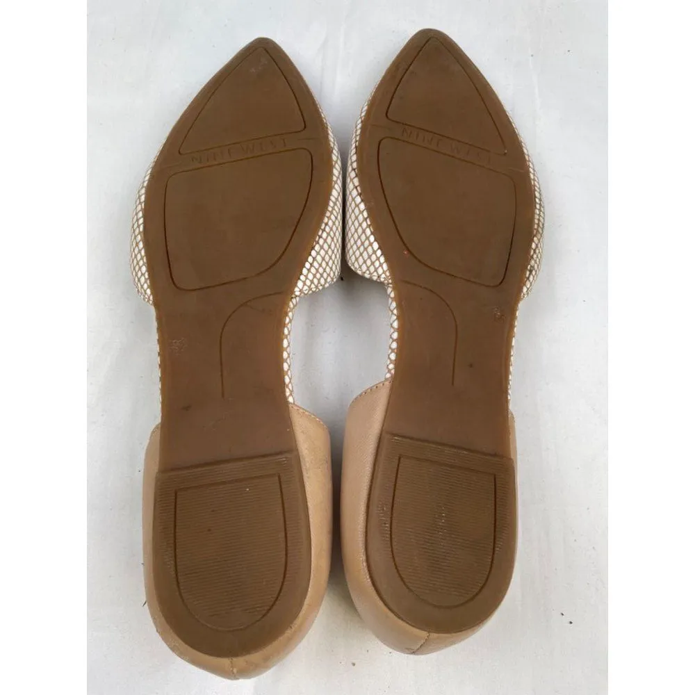 Nine West Women's Starship Leather Tan Point Toe Flats/Shoes Size 7.5 SKU 4044 - Image 6