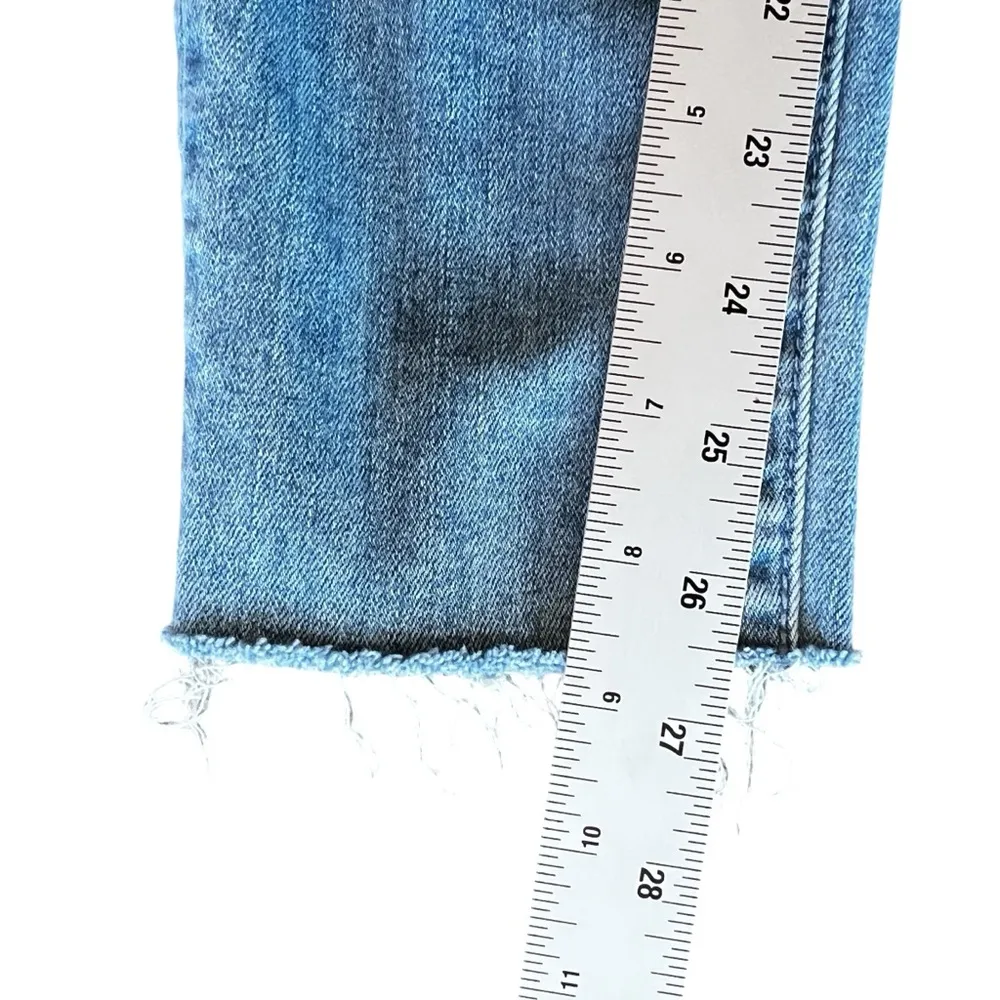 MOTHER The Stunner Ankle Fray Size 24 Hit The Jackpot Light Wash Blue Distressed - Image 15