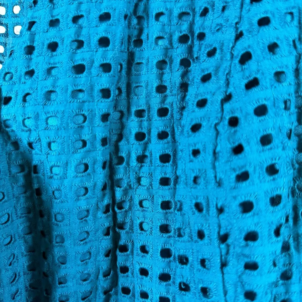 Lane Bryant Dress Eyelet Lace Midi Dress Plus Size 26 Blue Sleeveless Spring - Image 10