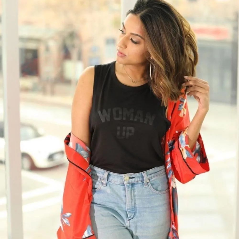 House of Tens Black on Black “Woman Up” Tank Top - Image 8