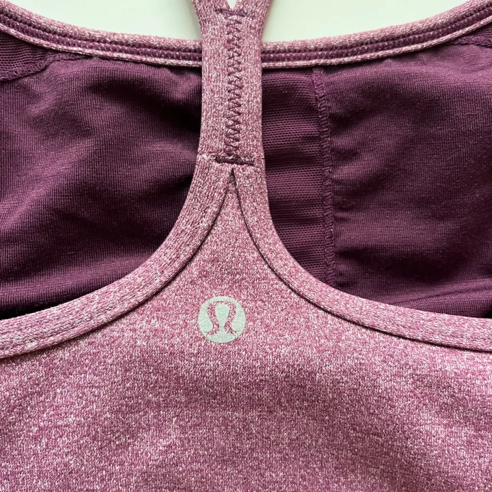 lululemon athletica Power Y Tank Heathered Plum -Size 4 - Image 6