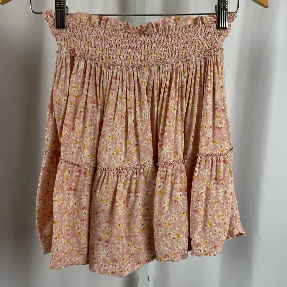 Wild Fable XS Ditsy Floral Ruffle Mini Skirt Boho Flowy Cottagecore - Image 2