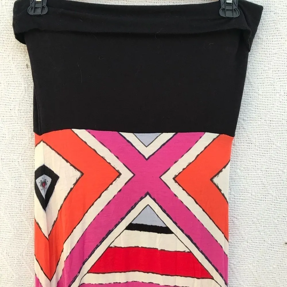 Nell Strapless Poi Multi Coral Maxi Dress‎ nwt Black Size XS - Image 3