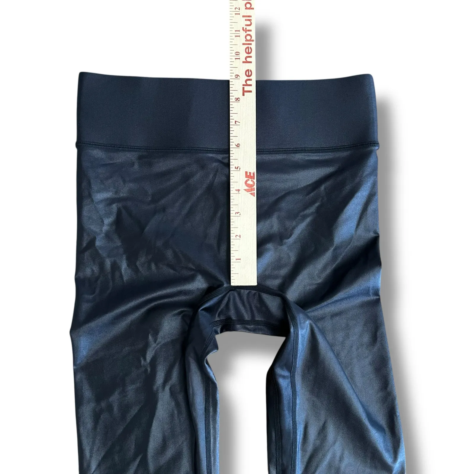 All‎ Access Black Shine Leggings Women’s Small S Faux Leather Look Bandier - Image 4