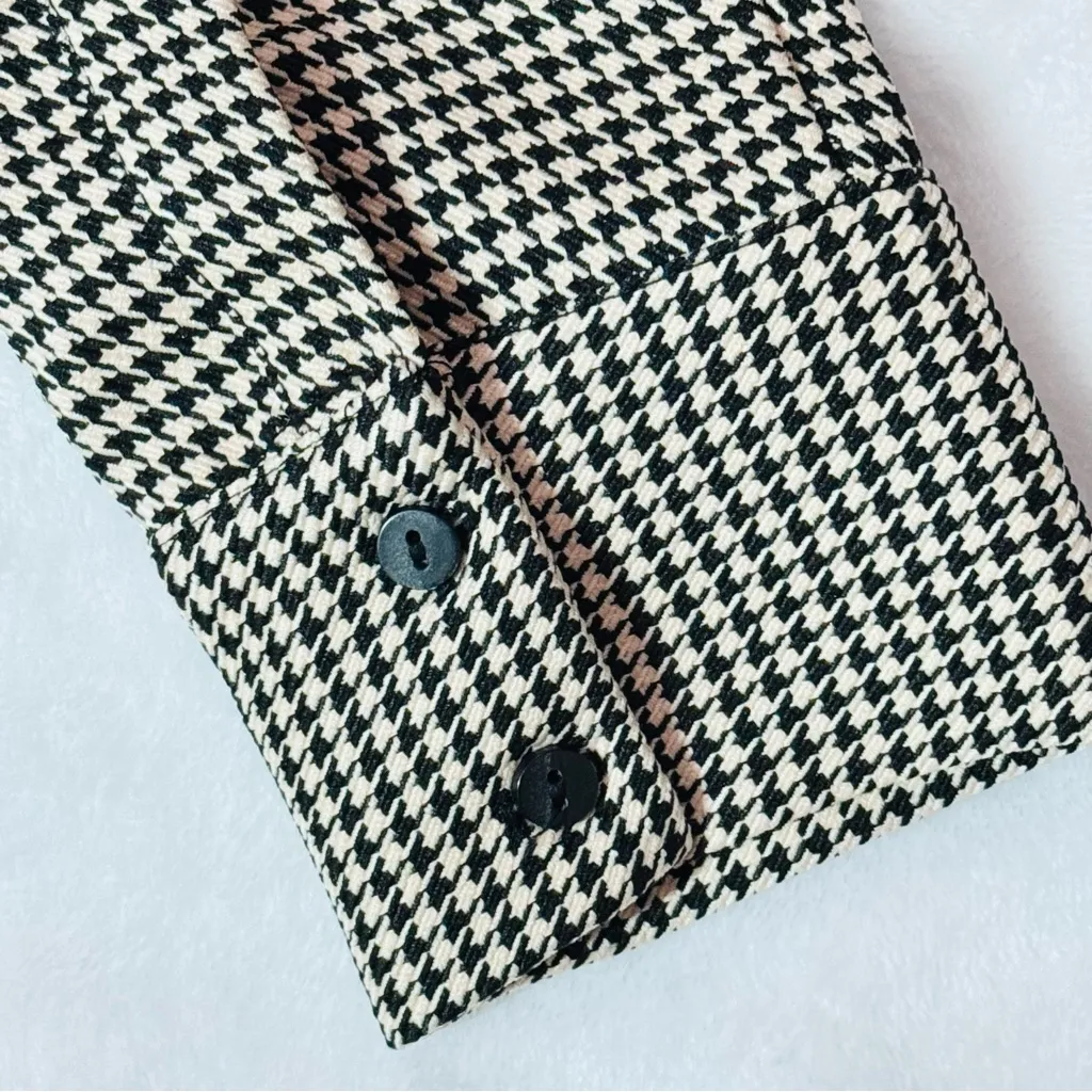Zara houndstooth crop long sleeve shirt - XS - Image 6