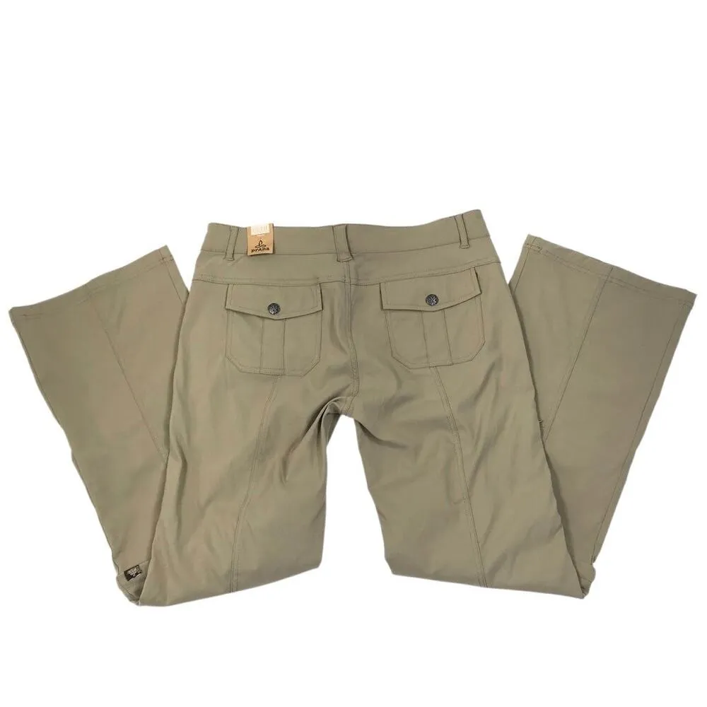 PRANA Breathe Convertible Pant Shorts Women 10 Khaki Outdoor Hiking Travel NWT - Image 9