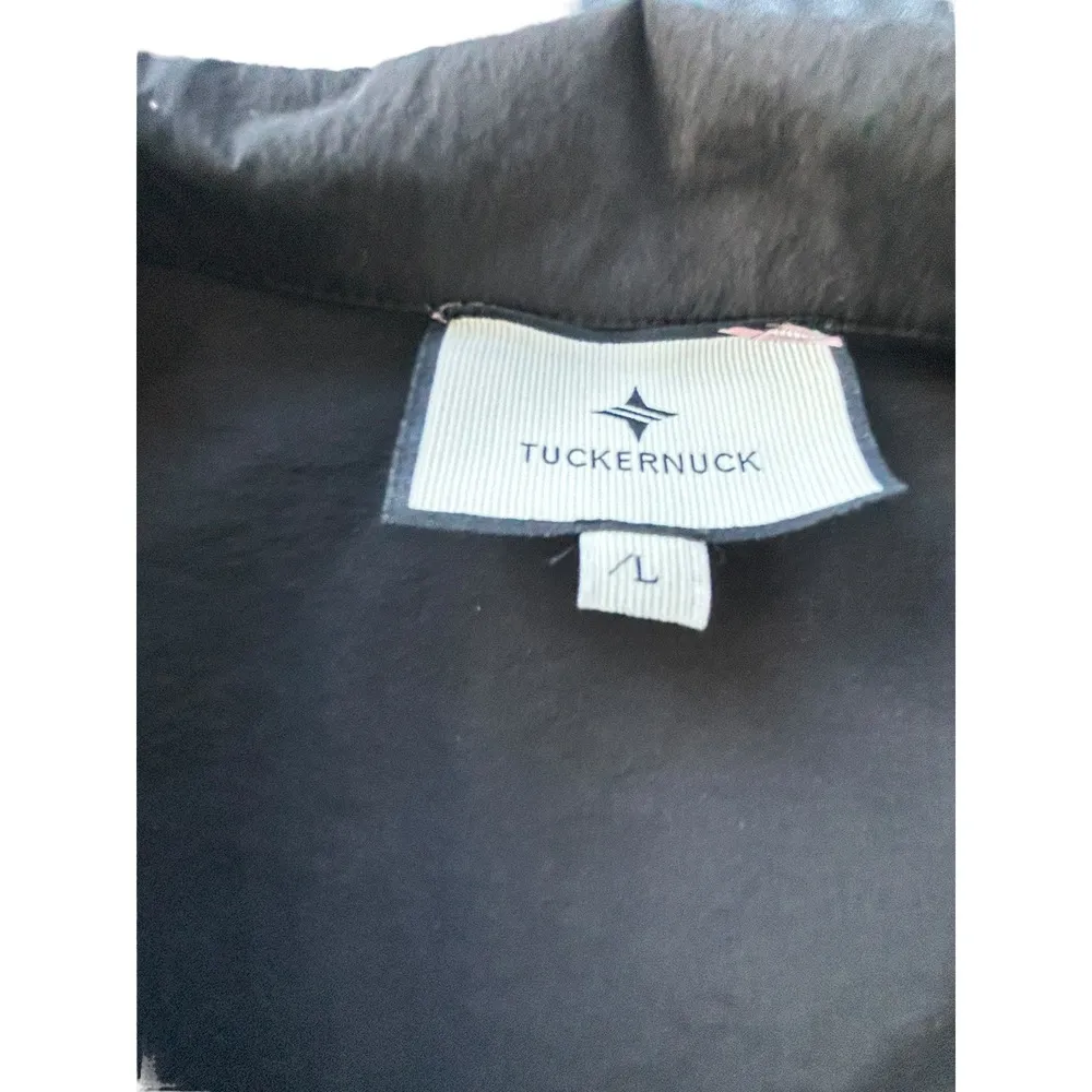 Tuckernuck Black Sleeveless Charlie Dress Collared A-Line Shirt Dress Size L - Image 7