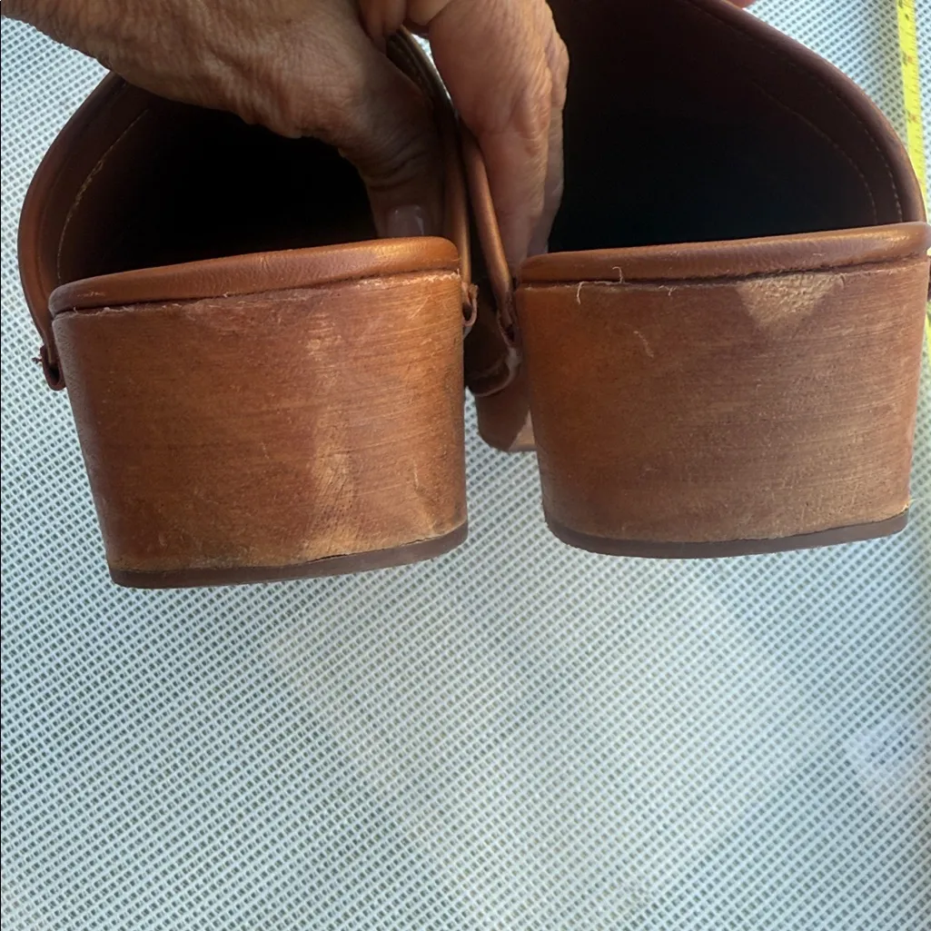 M. Gemi Brown WOMENS Slippers with Gold Detail 42 Made Italy Size 11 - Image 7