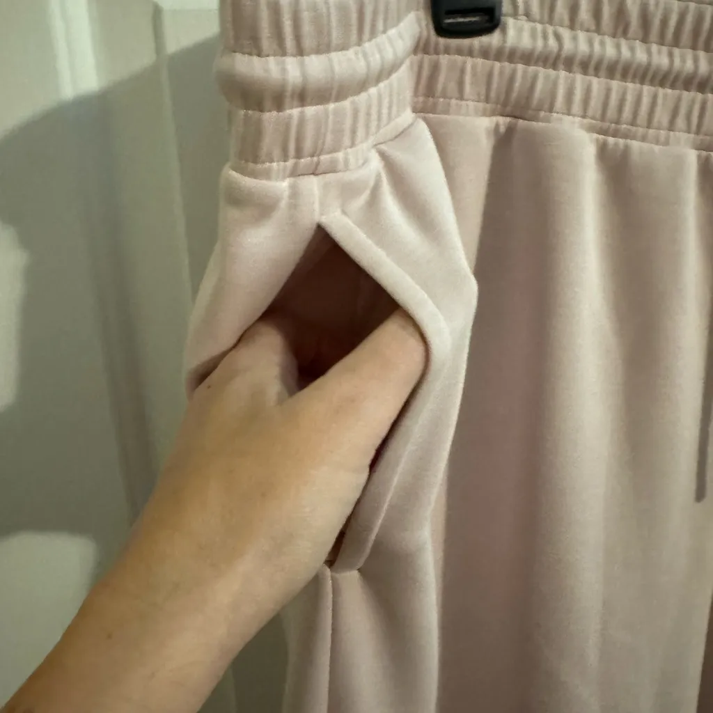 All In Motion New Wide Leg Sleek Active Pants Blush Pink Pockets Stretch XXL - Image 3