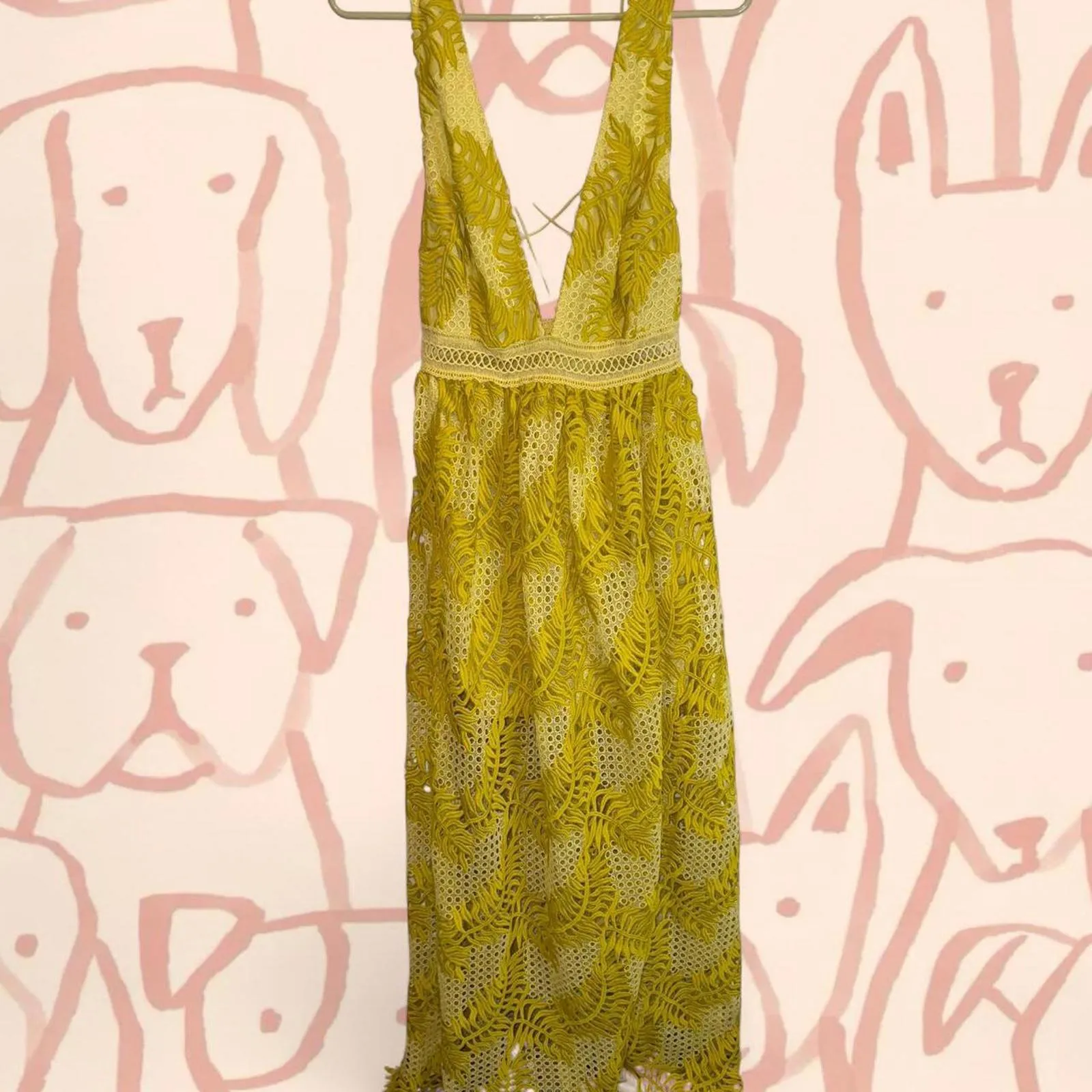 ASOS EDITION cutwork embroidered palm dress with maxi overlay - Image 2