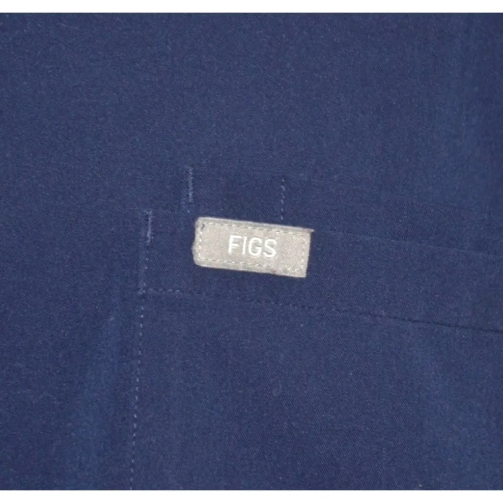 FIGS Ladies Technical Blue V-Neck Short Sleeve Scrubs Shirt Top Size XL Workwear - Image 4