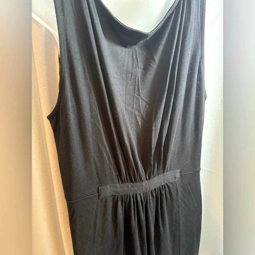 Boden Soft Jersey Maxi Dress Black Plus‎ Size 20R Viscose EUC 0383 - Image 6