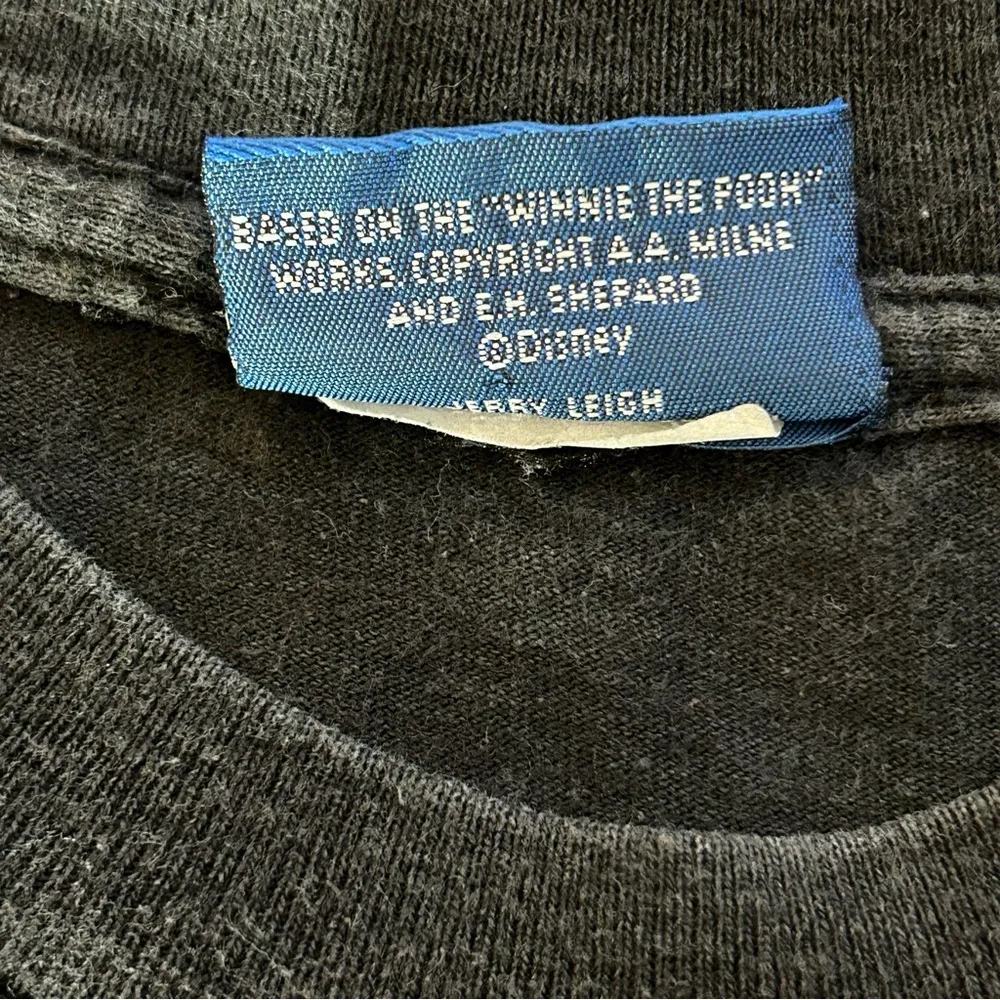 90s Tigger Spellout Tee Shirt Winnie the Pooh Book Vintage Black Small - Image 6