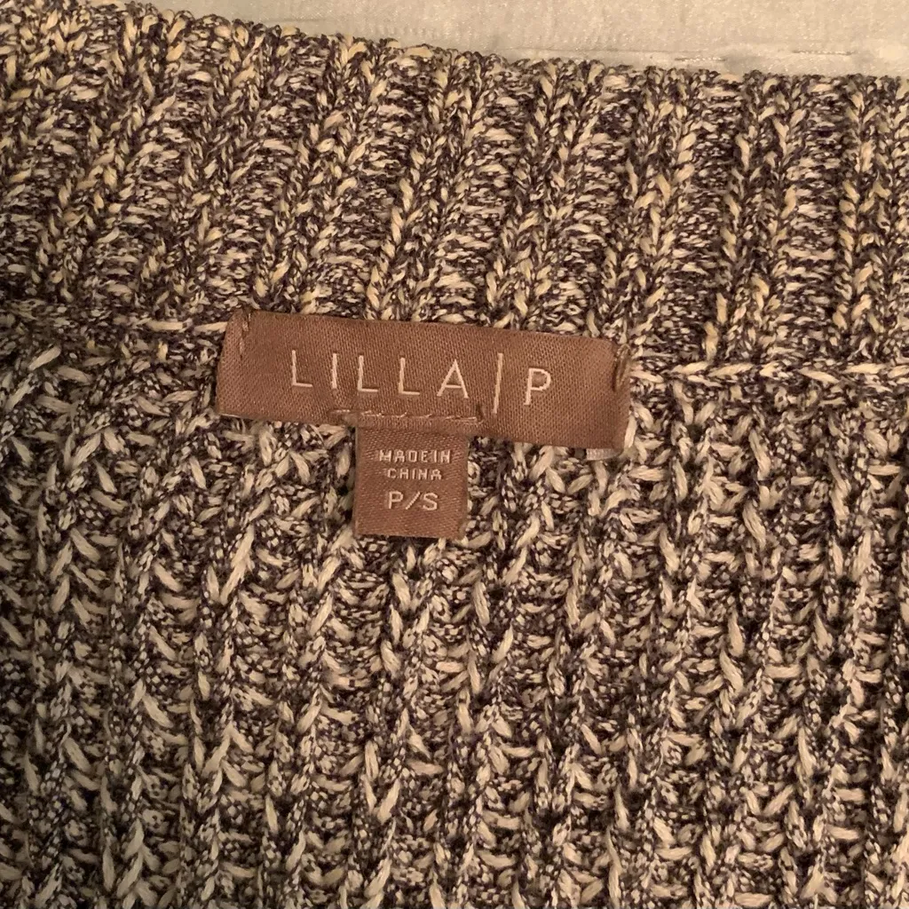 Lilla P Gray Open Draped Ribbed Sweater Vest Size undefined - Image 6