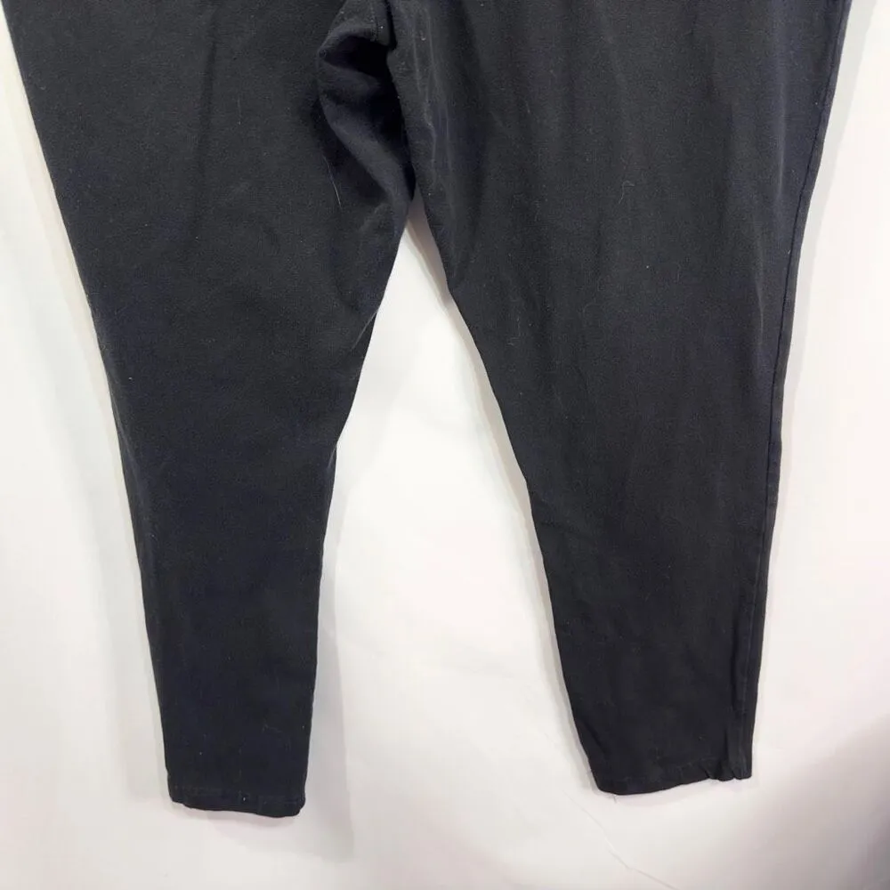 Ellos Roamans Plus Size 3X Pants 30W 32W Black Pull On Elastic Waist Cotton 1044 - Image 6