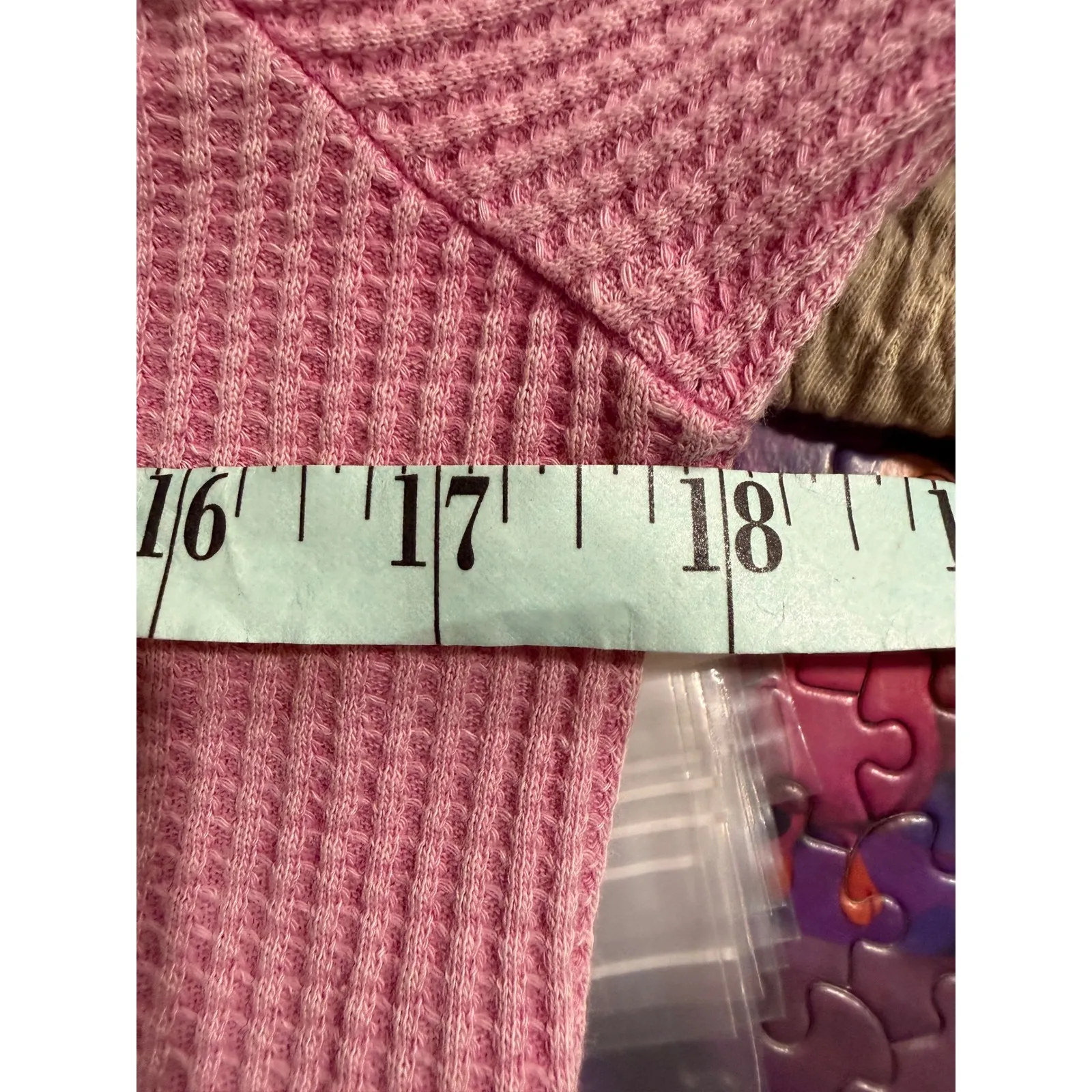 FP One Pink Waffle Knit Long Sleeve Top with Side Ties Size S - Image 9