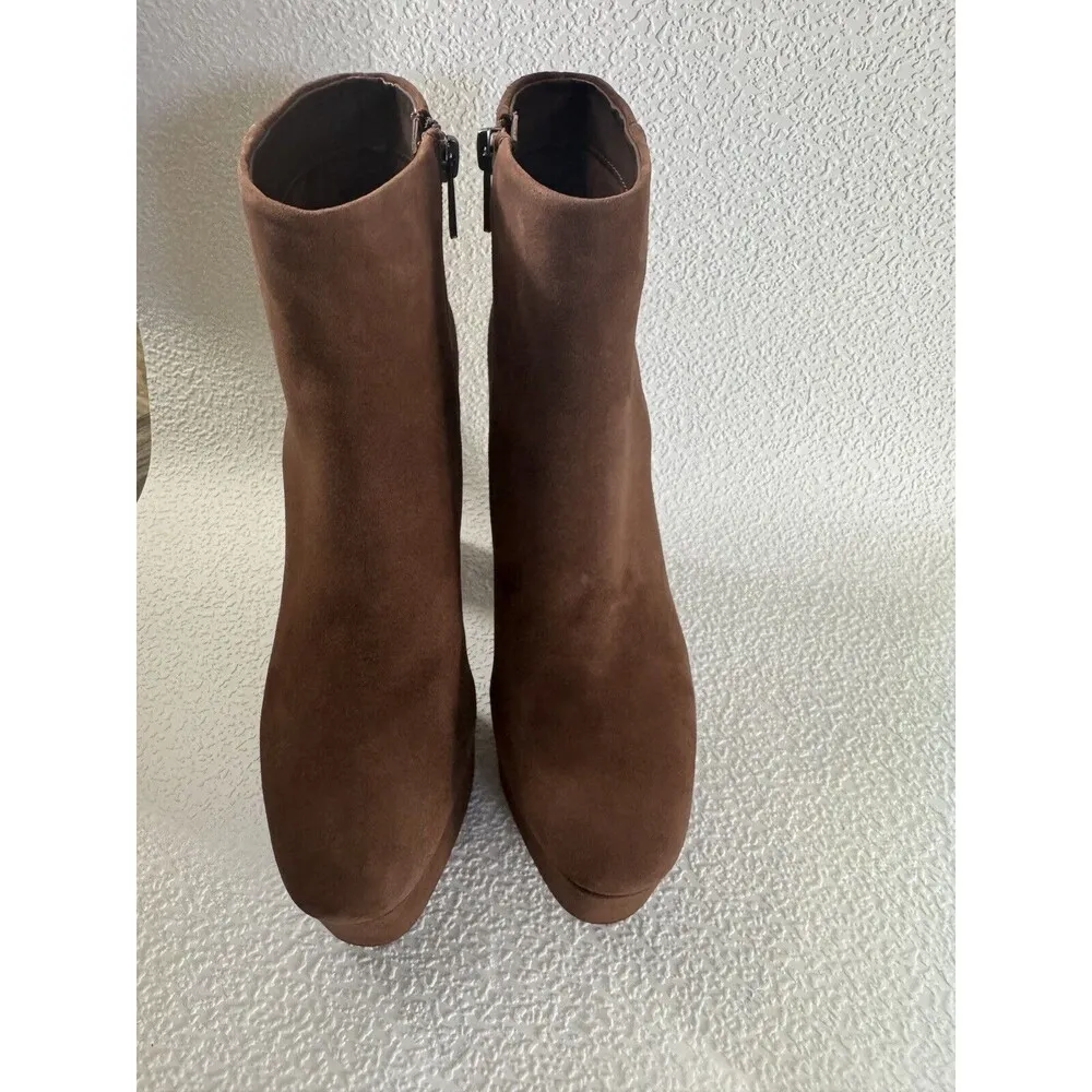 Sam Edelman Eli  Toasted Coconut Closed toe Suede Platform Ankle Dress Boots 9M - Image 5