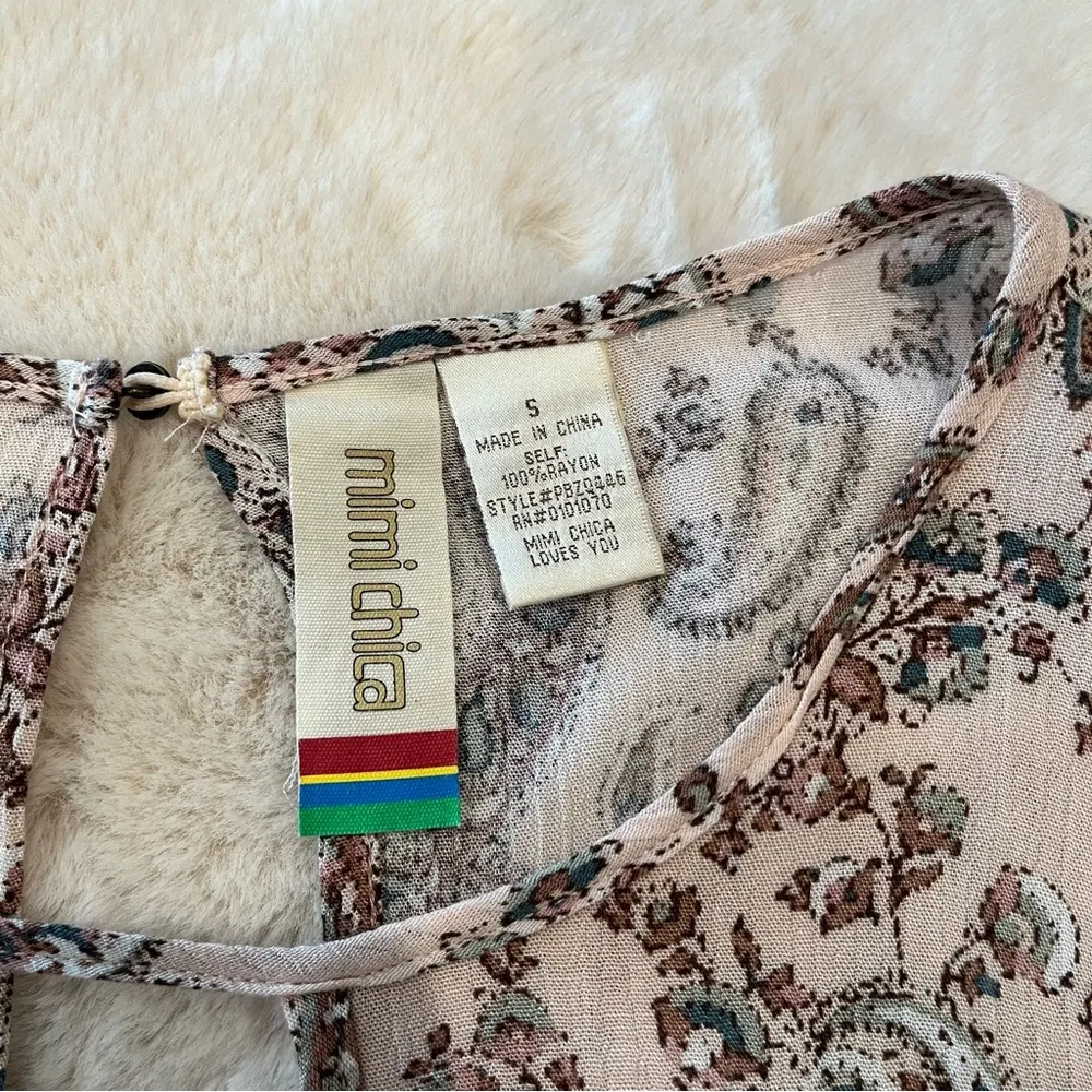 Paisley Print Long Sleeve Romper Size Small - Image 3