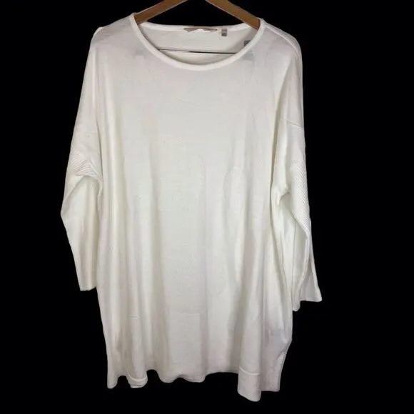 Soft Surroundings Classic White Long Sleeve Super Soft Flowy Tee Size 1X - Image 5