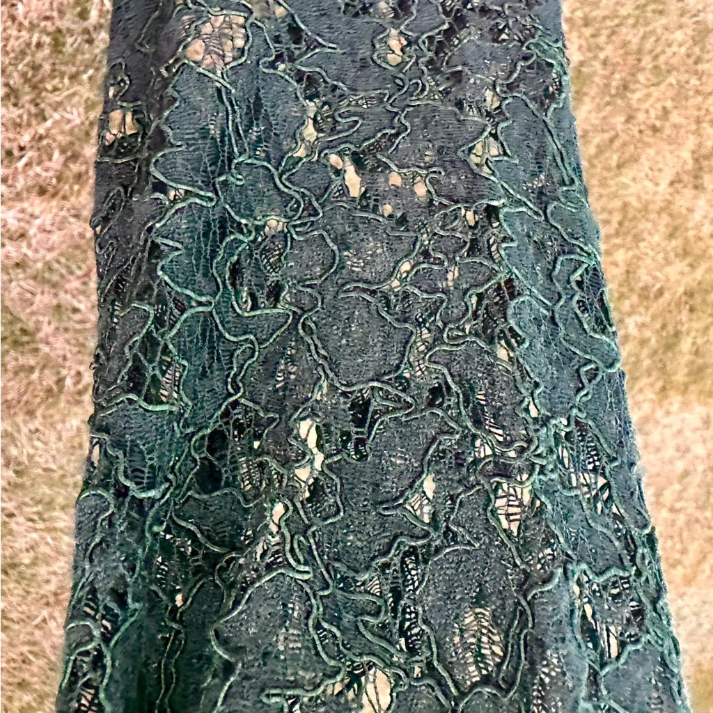 Elegant Green Lace Women's Vintage Victorian Cardigan Size M - Image 12