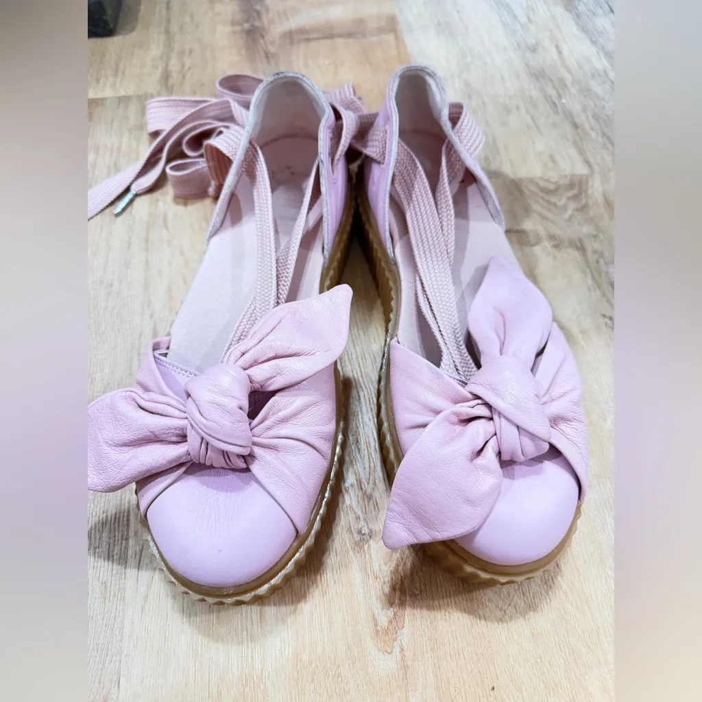Savage fenty x puma leather bow mules Pink Size 9 - Image 9