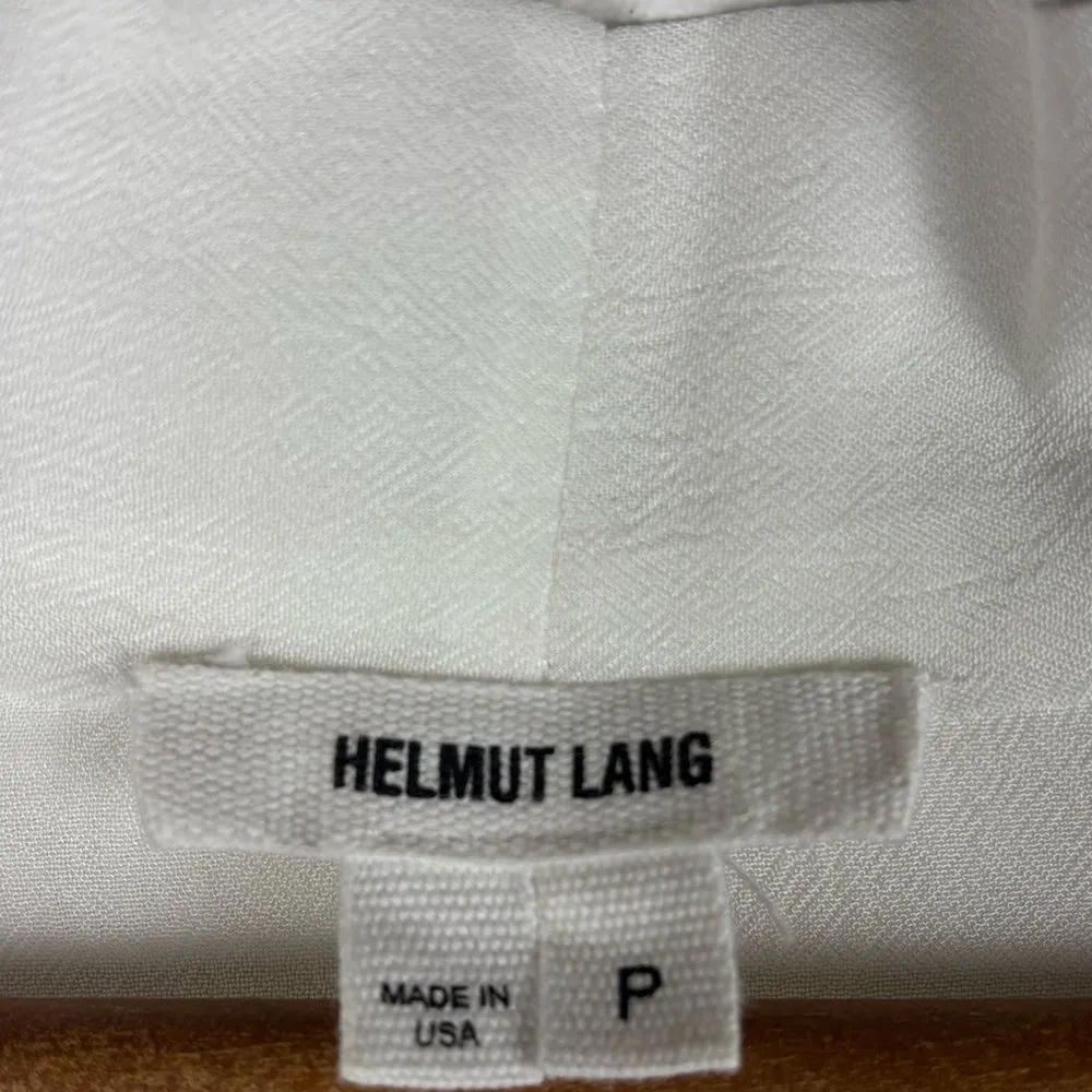 Helmut Lang P / XS‎ Mist Oversized Viscose Button Down Optic White Professional - Image 8