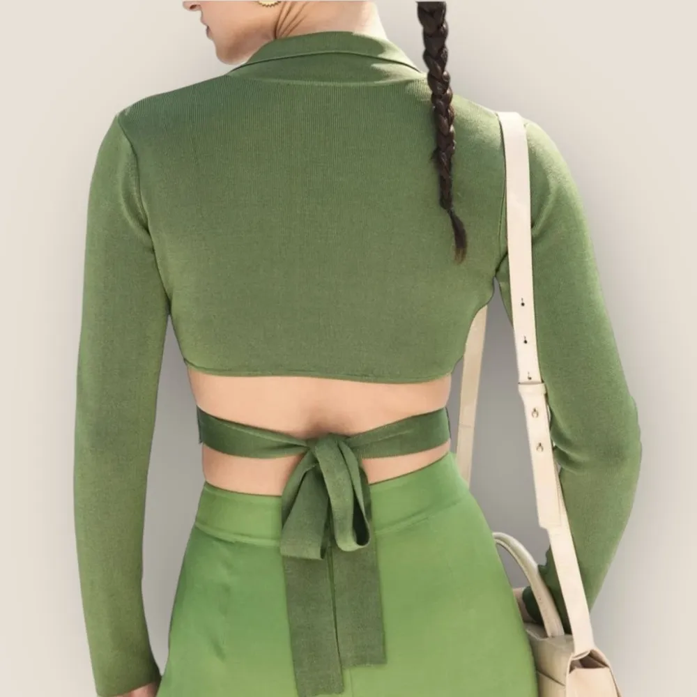 Cult Gaia | Tory Knit Top | Size S | Basil - Image 2