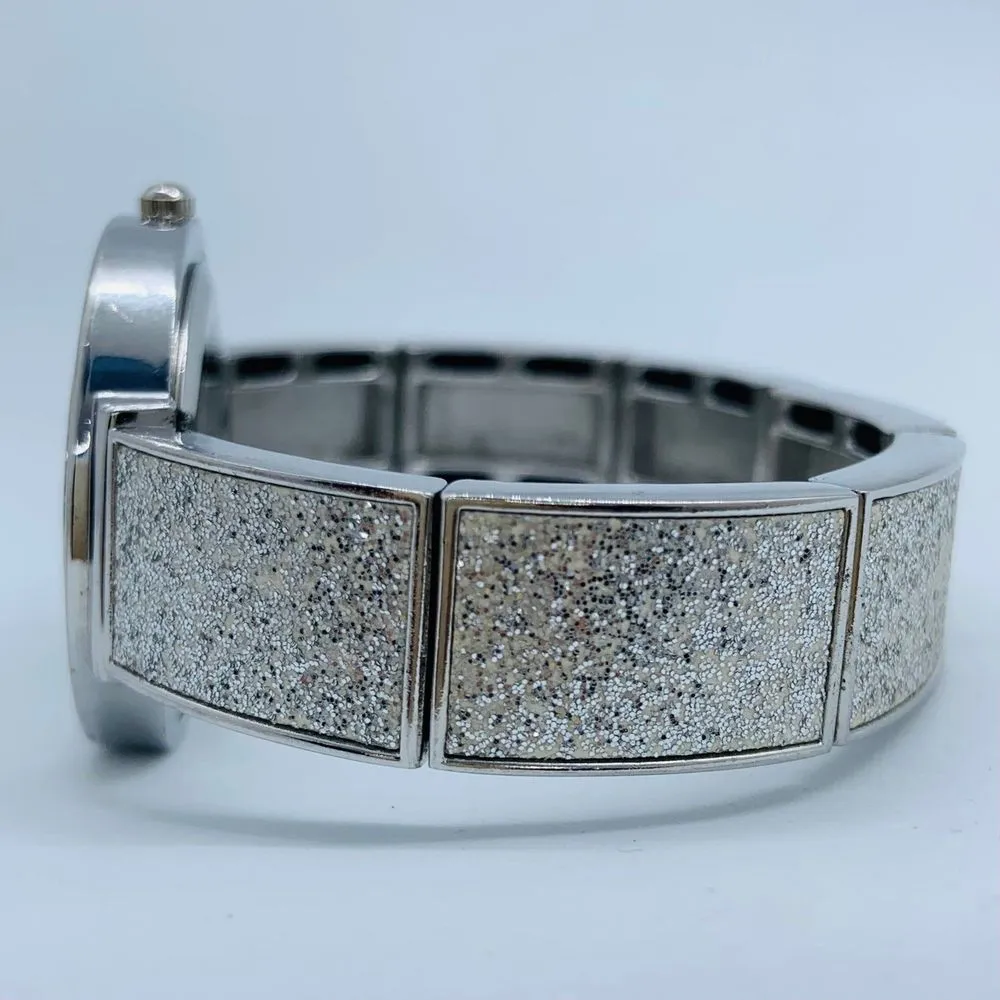 Ny & co ladies 35mm silver tone watch dial 7” w/battery - Image 3