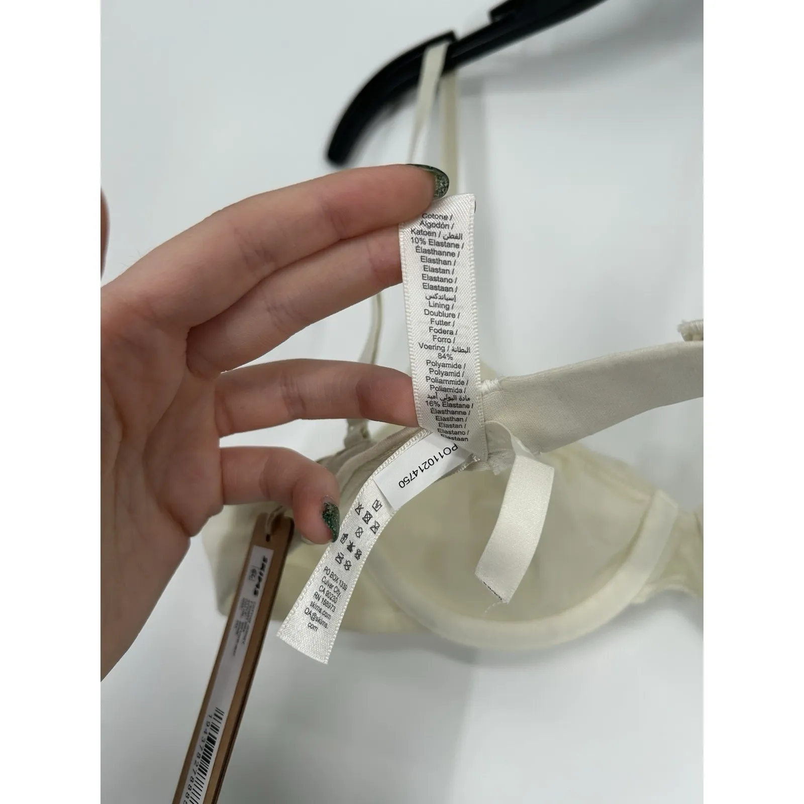 Skims Cotton Jersey T Shirt Bra Underwire Bone Off White Cream Ivory Size 34A - Image 4