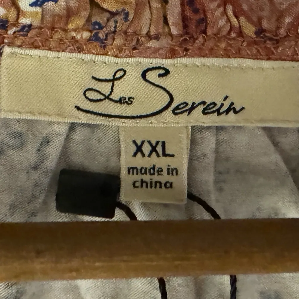 NWT Les Serein Stitch Fix Pink Paisley Boutique Top Ruffle Blouse Split Neck 2XL Size XXL - Image 12