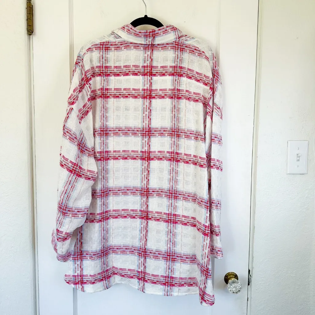 Staud | NWT Bassetti Oversized Shirt‎ Jacket Tea Towel Top M/L $395 - Image 4