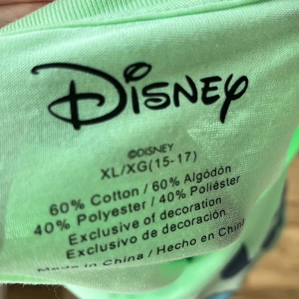 Disney Stitch Ohana Cartoon Tee Womens XL Mint Green Short Sleeve Shirt - Image 5