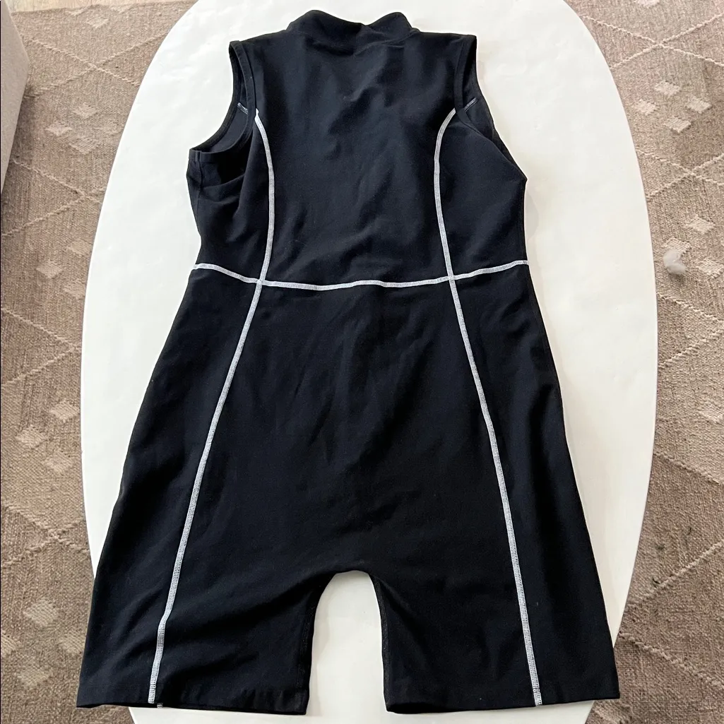 YEAR OF OURS x Lindsey Harrod Scuba Stretch Zip Onesie in Black 2X $154 - Image 6