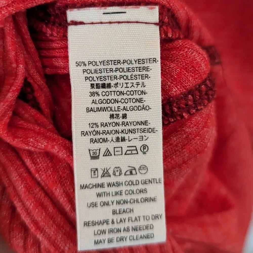 Free People We The Free Londontown Thermal Cherry‎ Coral Oversized Top XS - Image 11