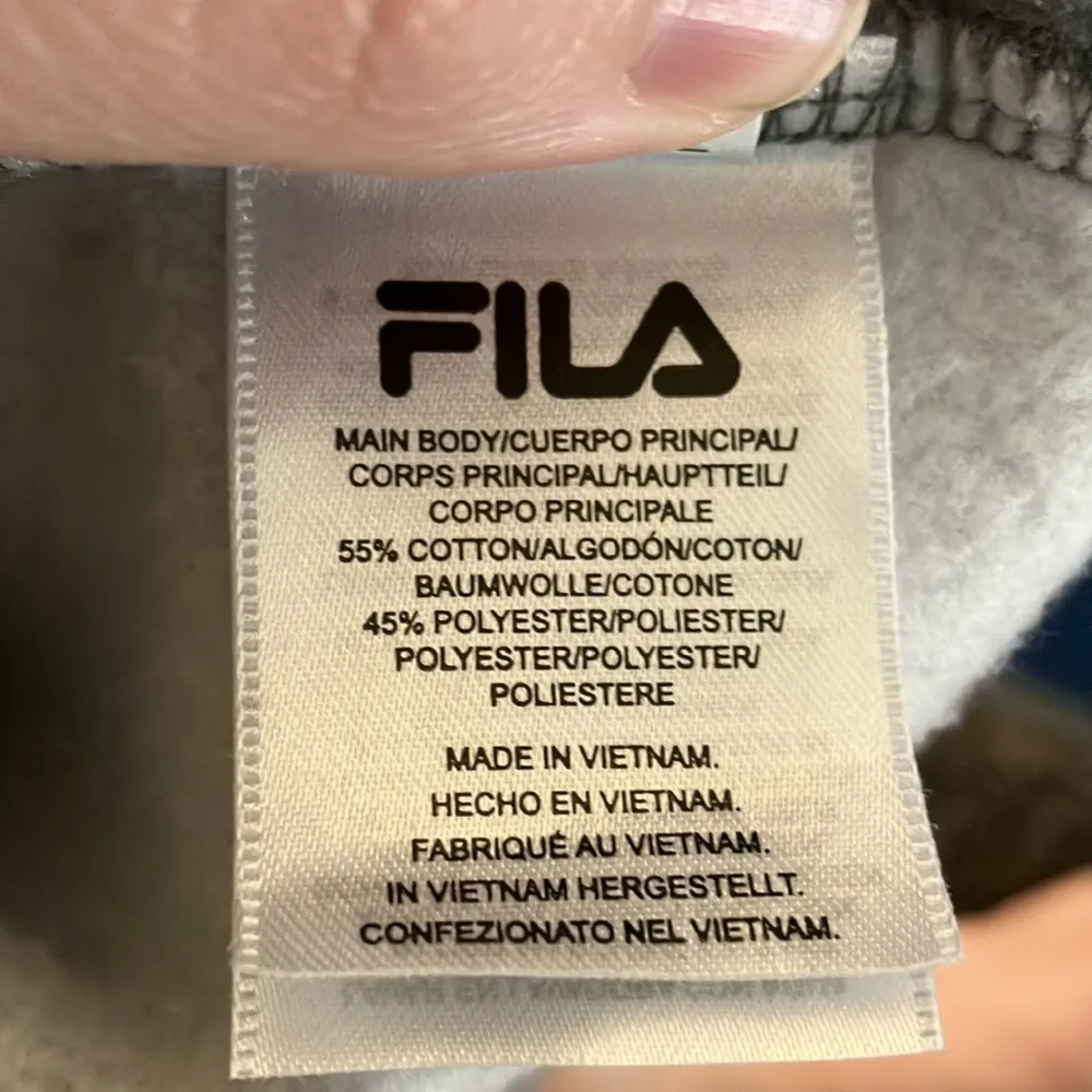 Vintage Fila V-neck Sweatshirt, Large - Image 8