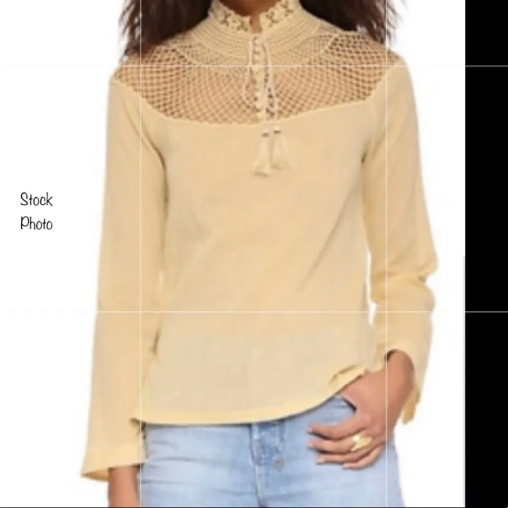 FREE PEOPLE boho gauze cotton top - Image 13