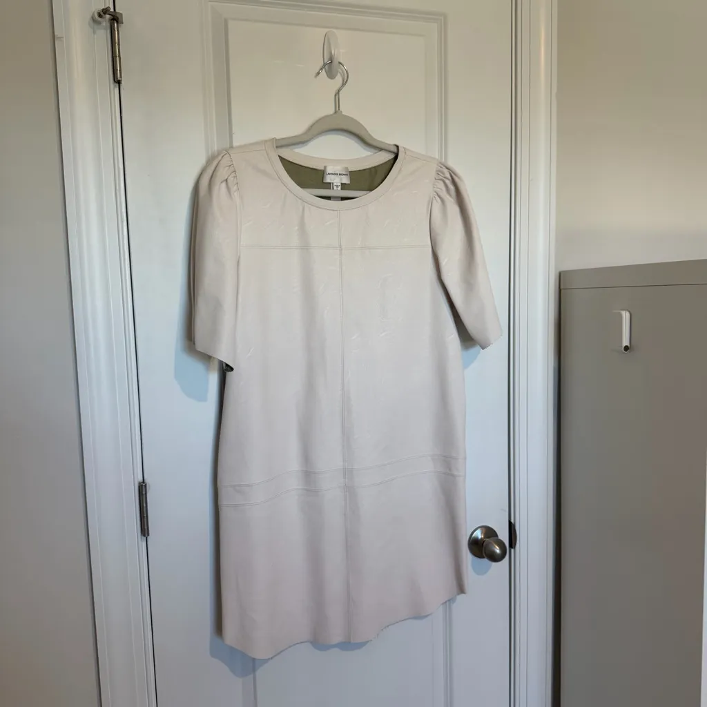 Lavender Brown Kelly Dress Faux Leather - Image 4