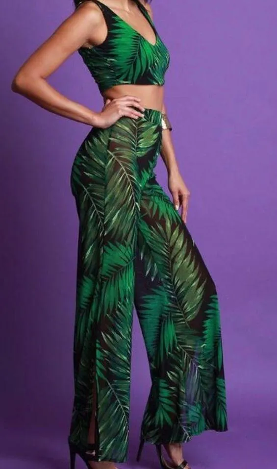 Palm Pant and Top suit set Size M - Image 2
