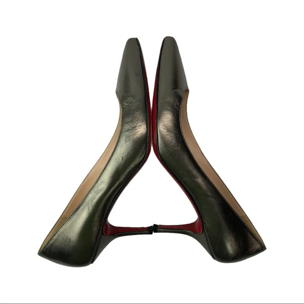 Christian Louboutin Metallic Stiletto Heels Pumps Size 6.5 - Image 7