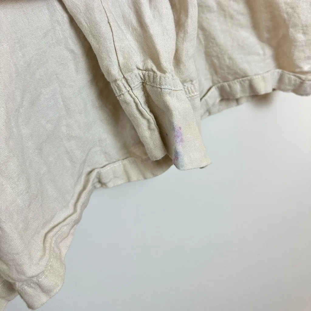 PARACHUTE Women's Linen Shirt in Bone Size Large - Image 6