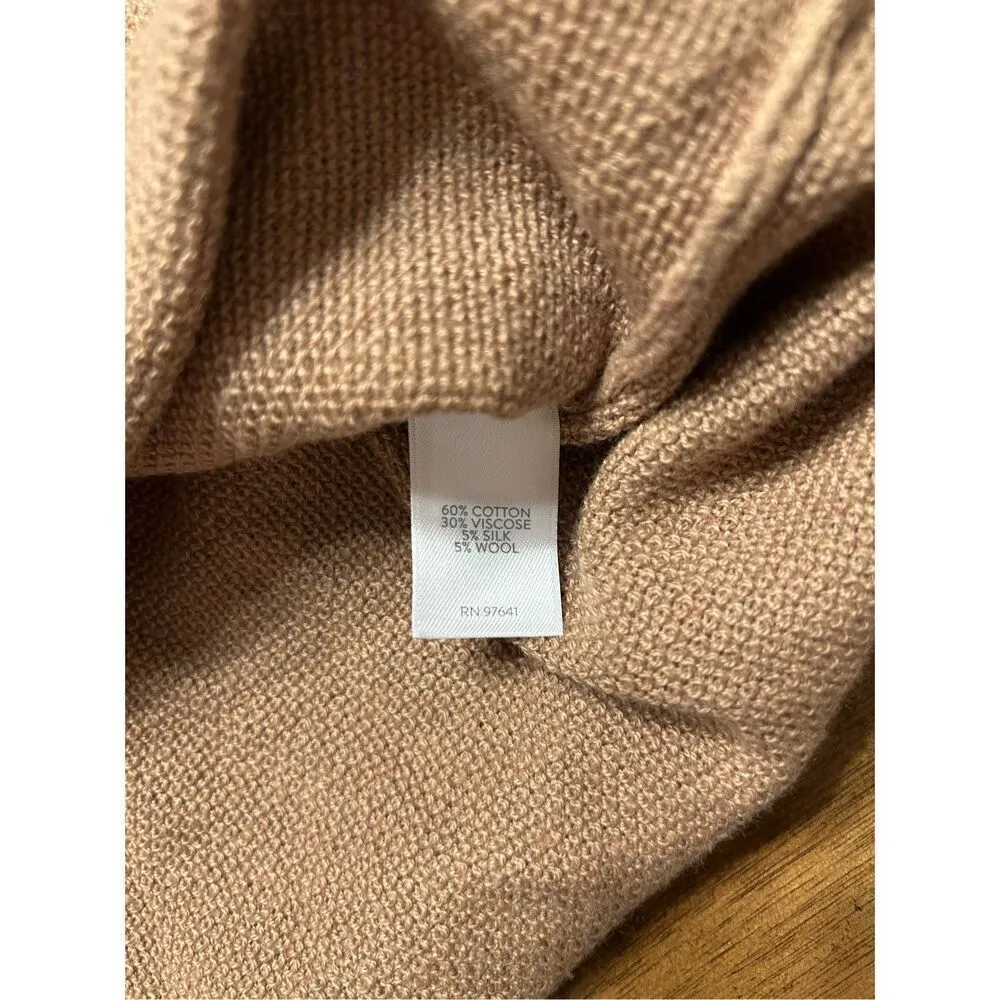 J. Jill Women’s XS Textured Tunic Top Long Sleeve Sill Wool Blend Brown - Image 7