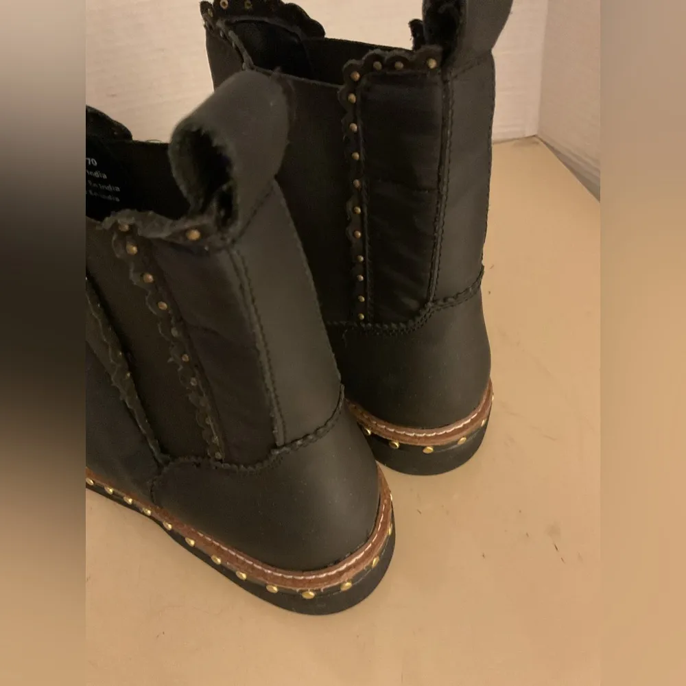 Free People women black Canvas Chelsea Atlas boots Size 9 Euro 40 - Image 8