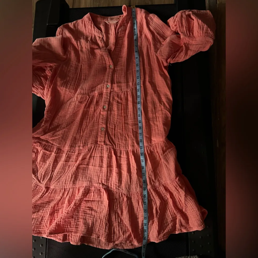 Faherty Dream Gauze Kasey 100% Organic Cotton Dress.  Coral/ M/ NWOT - Image 10