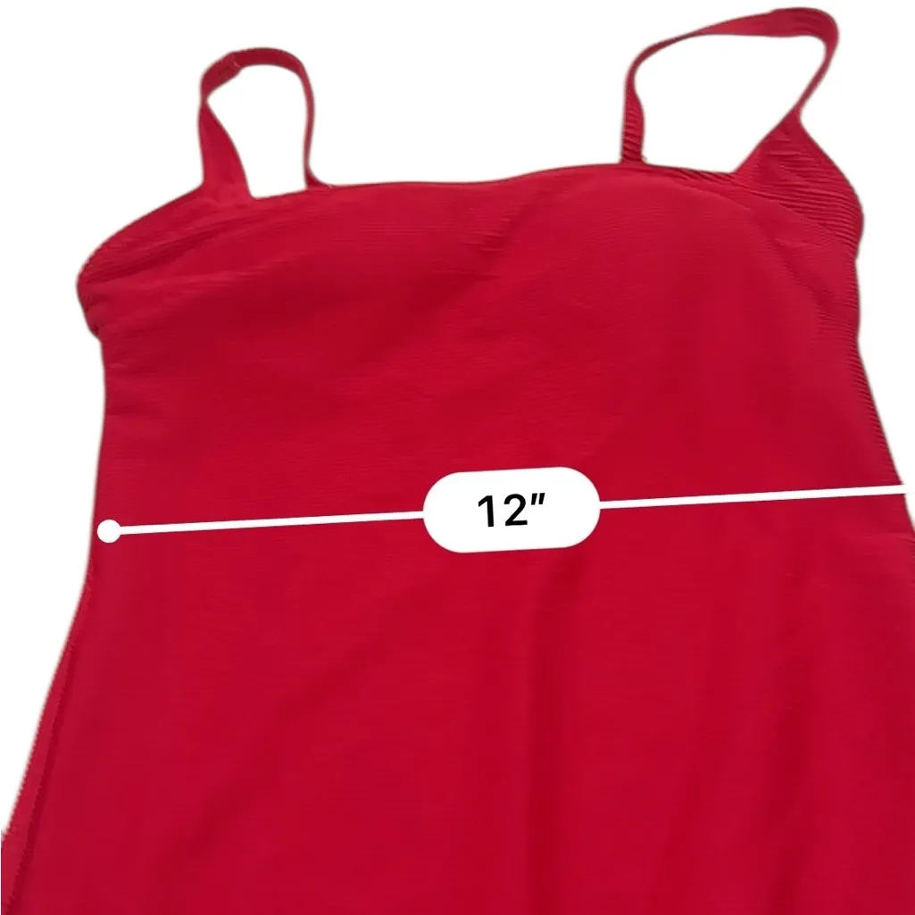 SUMMERSALT The RippleRib Square Neck One-Piece In lava Red Swimsuit NEW Size 6 - Image 9