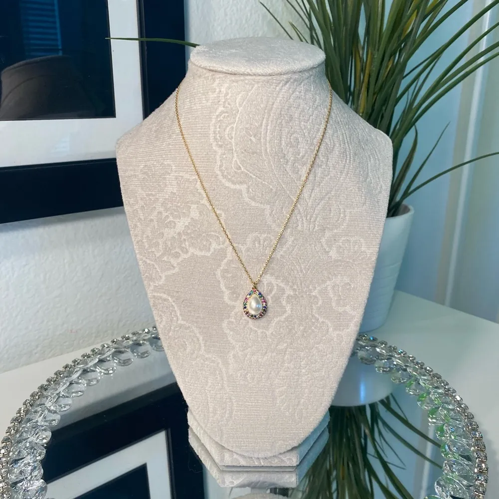 NWT Kate Spade Brilliant Statements Pavé Halo Pendant Necklace - Image 9