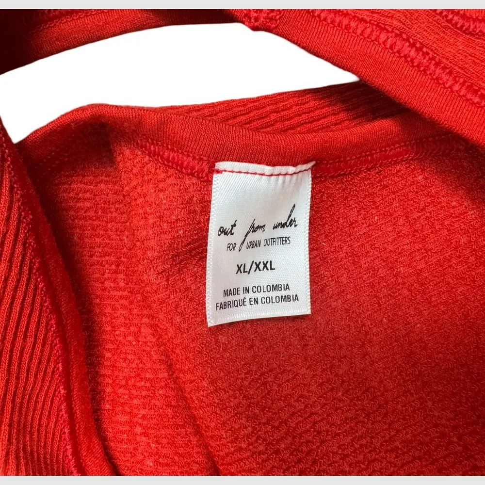 Out From Under Urban Outfitters Twist Back Red Orange Cropped Top XL/XXL - Image 3