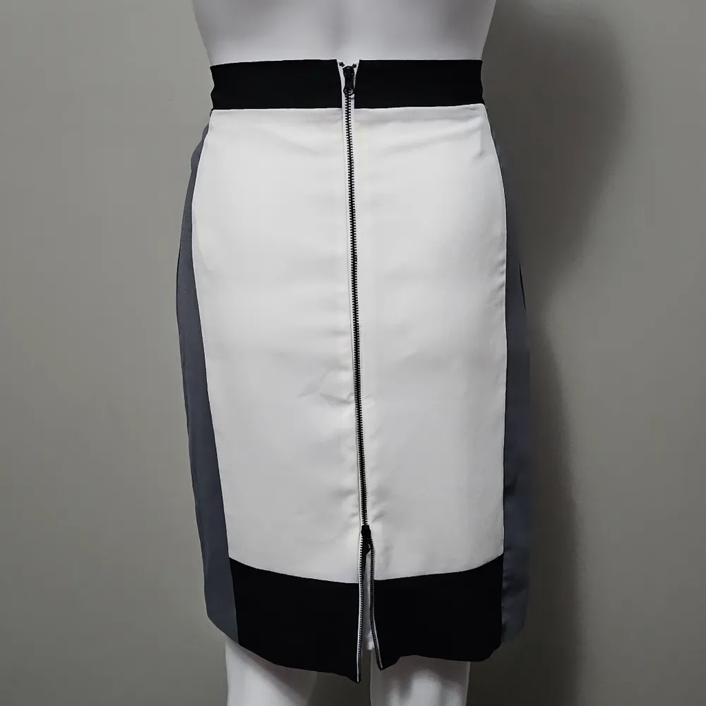 Narciso Rodriguez for Design Nation Neutral Colorblock Pencil Skirt Size 4 - Image 5